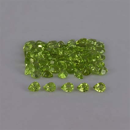 Natural 4x3x2.10mm Faceted Pear Peridot