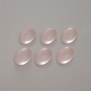 Natural 14x10x5.9mm Cabochon Oval Rose Quartz