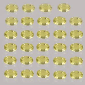 Natural 6x4x2.9mm Faceted Oval Lemon Quartz