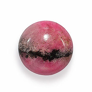 Natural 16x16x6mm Cabochon Round Rhodonite