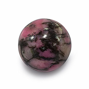 Natural 16x16x8.8mm Cabochon Round Rhodonite