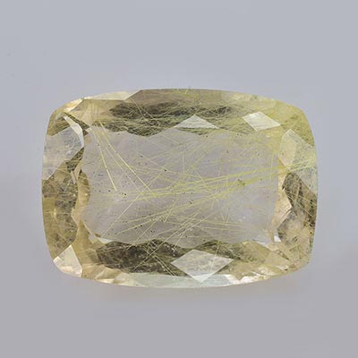 Natural 18x13x8.4mm Faceted Cushion Rutilated Quartz