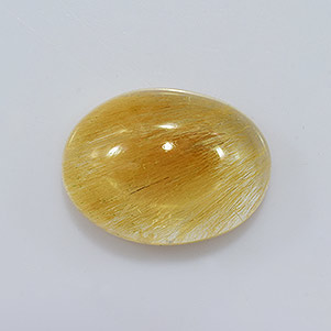 Natural 16x12x7.10mm Cabochon Oval Rutilated Quartz