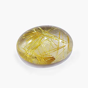 Natural 18x13x7mm Cabochon Oval Rutilated Quartz