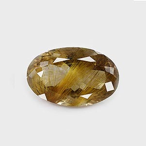 Natural 27.18x17.50x13.30mm Faceted Oval Rutilated Quartz