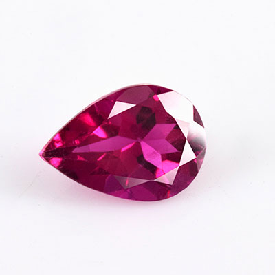 Natural 7.2x5x3.5mm Faceted Pear Rubellite Tourmaline