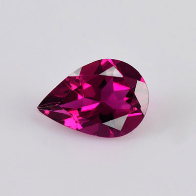 Natural 7.10x5x3mm Faceted Pear Rubellite Tourmaline