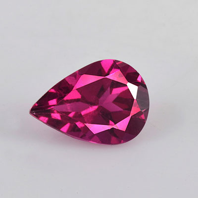 Natural 7.2x5.1x3.6mm Faceted Pear Rubellite Tourmaline
