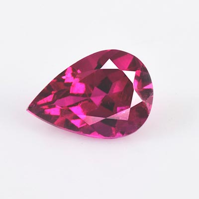 Natural 7.10x4.9x3.7mm Faceted Pear Rubellite Tourmaline