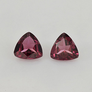 Natural 6x6x3.10mm Faceted Trillion Rhodolite Garnet
