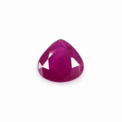 Natural 5.8x5.8x2.9mm Faceted Heart Mozambique Ruby