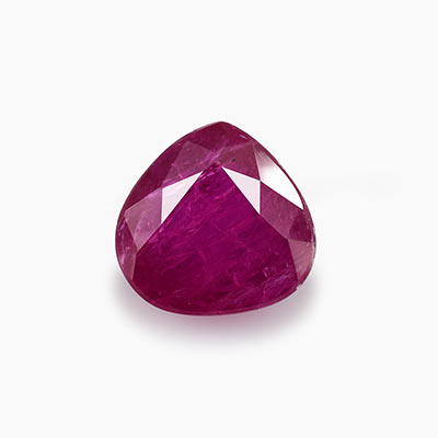 Natural 5.4x5.6x2.8mm Faceted Heart Mozambique Ruby