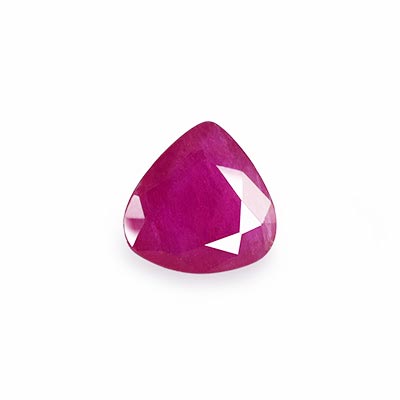 Natural 7.1x7.1x2.2mm Faceted Heart Mozambique Ruby