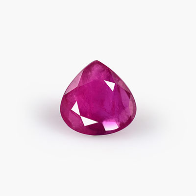 Natural 8.2x8.3x2.9mm Faceted Heart Mozambique Ruby