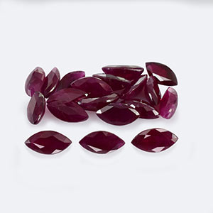 Natural 6x3x2.2mm Faceted Marquise Mozambique Ruby