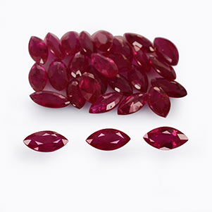 Natural 6x3x1.4mm Faceted Marquise Mozambique Ruby
