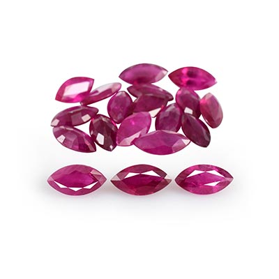 Natural 7x3.5x1.7mm Faceted Marquise Mozambique Ruby