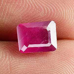 Natural 8x6x4.3mm Faceted Octagon Ruby