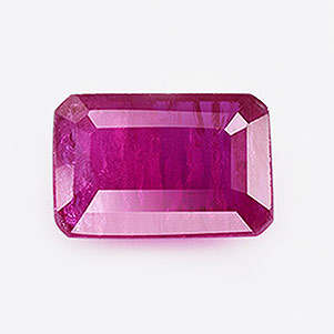 Natural 6x4x2mm Faceted Octagon Mozambique Ruby