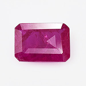 Natural 7x5.10x2.5mm Faceted Octagon Mozambique Ruby