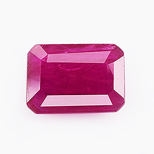 Natural 7x5x2.2mm Faceted Octagon Mozambique Ruby