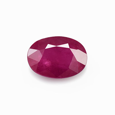 Natural 7x5x3.4mm Faceted Oval Ruby
