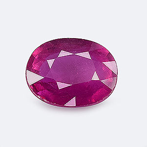 Natural 8.7x7x3.6mm Faceted Oval Ruby
