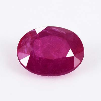 Natural 9x7.10x3.9mm Faceted Oval Ruby