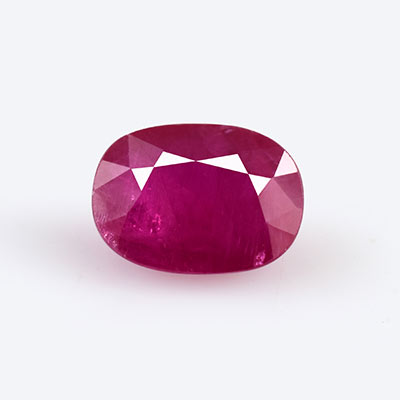 Natural 7.2x5.2x3.3mm Faceted Oval Ruby