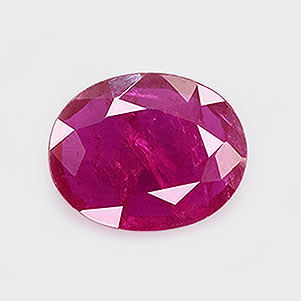 Natural 8.9x7.10x2mm Faceted Oval Mozambique Ruby