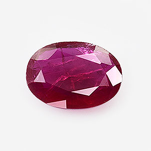Natural 7.8x5.7x2mm Faceted Oval Mozambique Ruby