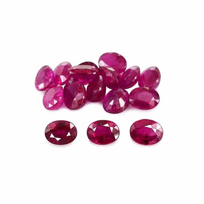 Natural 4x3x2mm Faceted Oval Mozambique Ruby