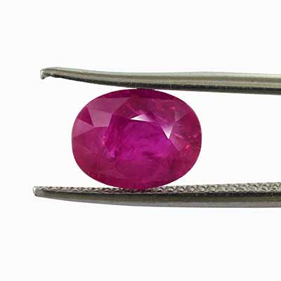 Natural 8.10x6.3x3.8mm Faceted Oval Mozambique Ruby