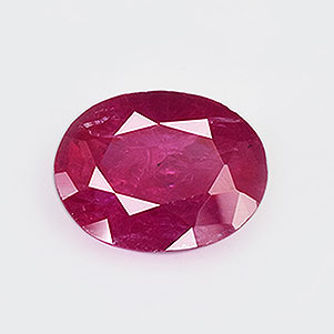 Natural 9.2x7.2x4mm Faceted Oval Mozambique Ruby