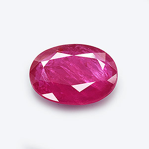 Natural 8.8x6.5x2.6mm Faceted Oval Mozambique Ruby