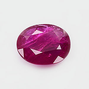 Natural 7x5.7x2.10mm Faceted Oval Mozambique Ruby