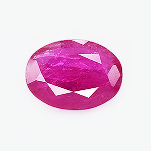 Natural 6.4x4.7x1.9mm Faceted Oval Mozambique Ruby