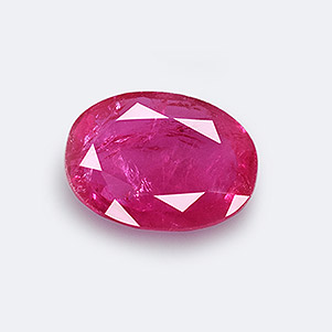 Natural 7.4x5.7x2.10mm Faceted Oval Mozambique Ruby