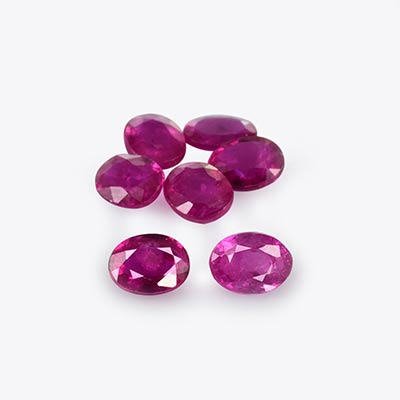 Natural 4x3x1.6mm Faceted Oval Mozambique Ruby