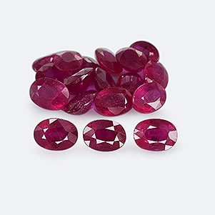 Natural 7x5x3.5mm Faceted Oval Ruby