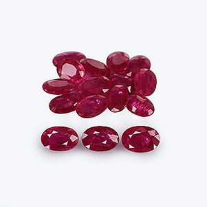 Natural 6x4x2.10mm Faceted Oval Mozambique Ruby