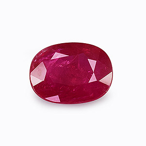 Natural 8x6x3mm Faceted Oval Mozambique Ruby