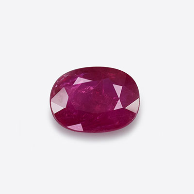 Natural 7x5.10x2.5mm Faceted Oval Mozambique Ruby
