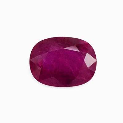Natural 8.3x6.3x4mm Faceted Oval Ruby