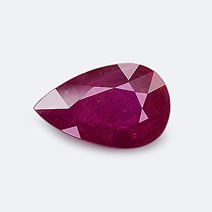 Natural 13x8.10x4.6mm Faceted Pear Ruby