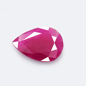 Natural 14.3x10.6x3.10mm Faceted Pear Mozambique Ruby