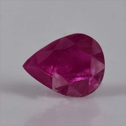 Natural 10x7.9x3.2mm Faceted Pear Ruby