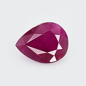 Natural 8.7x6.8x4.2mm Faceted Pear Mozambique Ruby