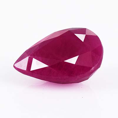 Natural 10.8x8.2x5.1mm Faceted Pear Ruby