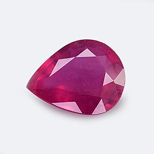 Natural 11x8.8x4mm Faceted Pear Ruby